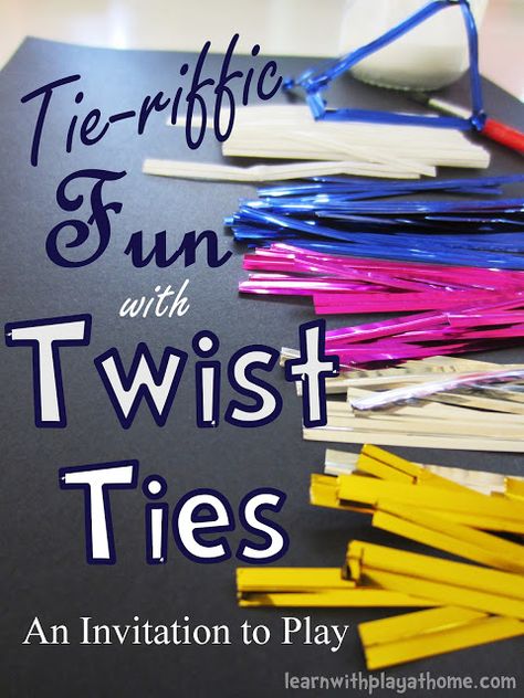 Tie-riffic Fun with Twist Ties Preschool Fine Motor, Tie Crafts, Learning Shapes, Fine Motor Skills Activities, Motor Skills Activities, Invitation To Play, Skills Activities, Play Based, Play Based Learning