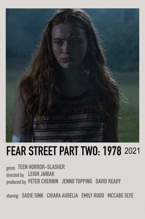 Fearstreet 1978, Fear Street Part 2, Fear Street 1978, Demogorgon Stranger Things, Movie Character Posters, Iconic Movie Posters, Film Posters Minimalist, Fear Street, Polaroid Poster