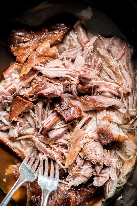 Kalua Pork is the most tender and juicy pork you'll ever eat! It only takes 3 ingredients, 5 minutes prep time, and can be made in the slow cooker or Instant Pot. #kaluapork #instantpot #slowcooker #pork #shreddedpork #easydinner Kalua Turkey Recipe, Kalua Pork Crockpot, Kalua Pig Recipe, Family Meal Plan, Kalua Pork, Hawaiian Dishes, Family Meal Planning, Homecooked Meals, Empanadas Recipe