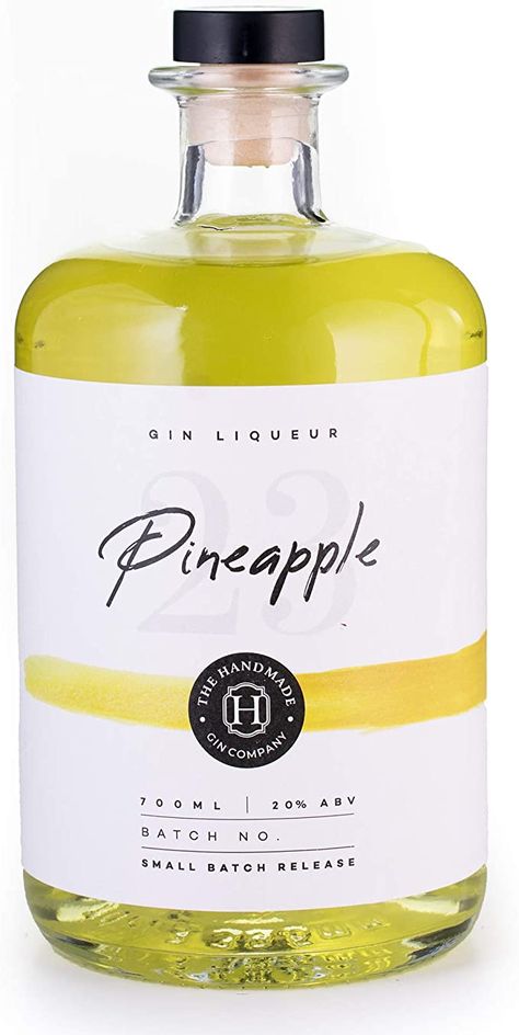 Pineapple Handmade Gin Liqueur 70cl - Refreshing & Tropical Premium Craft Gin - 20% ABV : Amazon.co.uk: Grocery Gin Liqueur, Craft Gin, Pink Gin, Alcohol Content, Liqueur, Lemonade, Handmade Crafts, Gin, Liquor