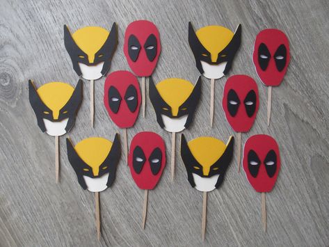 Excited to share the latest addition to my #etsy shop: Deadpool vs Wolverine Cupcake Toppers/ Deadpool Vs Wolverine party https://etsy.me/3ocyR1I #deadpoolvswolverine #deadpool #xmen #wolverine #cupcaketoppers Deadpool And Wolverine Party Ideas, Deadpool And Wolverine Party, Deadpool And Wolverine Birthday Party, Transformers Cupcakes, Wolverine Mask, Deadpool Theme, Deadpool Vs Wolverine, Deadpool Party, Deadpool Pictures