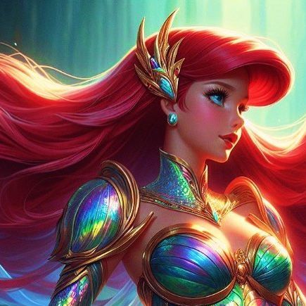 Atlantis Warrior, Dark Ariel, Disney Tattoos Pocahontas, Disney Princess Warriors, Ariel Fanart, Mermaids Art, Goth Disney Princesses, Little Mermaid Characters, Goth Disney