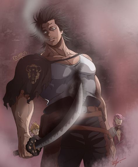 Yami Fanart, Yami Sukehiro Fanart, Laxus Fairy Tail, Captain Yami, Wolverine Artwork, Black Clover Asta, Yami Sukehiro, Black Bulls, Clover Manga