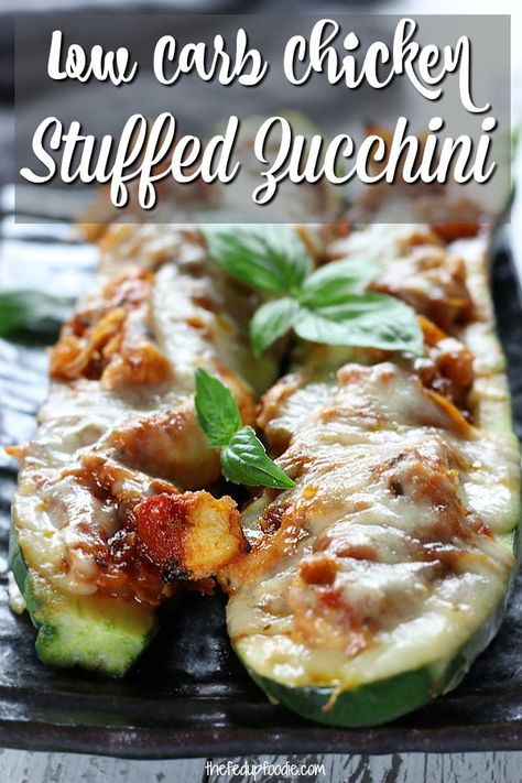 These are the Best Stuffed Zucchini Boats that I have had. They were so easy to make and even my picky kids enjoyed them and asked for seconds.  #StuffedZucchiniBoats #ChickenStuffedZucchiniBoats https://www.thefedupfoodie.com Fajita Casserole, Pomodoro Sauce, Health Lunch, Health Lunches, Lemon Garlic Pasta, Butter Pasta, Stuffed Zucchini, Chicken Zucchini, Keto Vegan