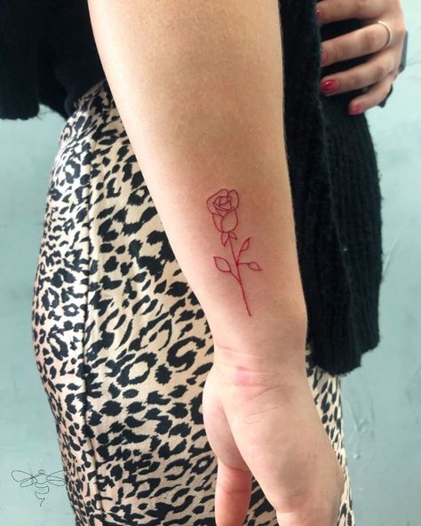 Red Rose  friendship tattoos  Email For All Bookings  Follow @jmunztattoos Line Art Rose Tattoo, Line Art Rose, Tattoo On The Wrist, International Tattoo, Pink Rose Tattoos, Blue Rose Tattoos, Black Rose Tattoos, Room London, Friendship Tattoos