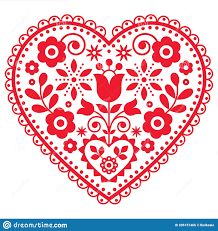 Polish Folk Art Tattoo, Polish Pattern, Folk Art Heart, Folk Art Designs, Black Folk Art, Arrows Graphic, Arte Folk, Polish Folk Art, Folk Art Flowers