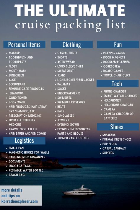 The ultimate cruise packing list! What to pack on your next caribbean cruise! Carnival Cruise Packing List 8 Day, Checklist For Cruise, Packing For Carnival Cruise, What To Do On A Cruise Ship, Summer Outfits For Cruise, Cruise Trip Packing List, Packing For A 5 Day Cruise, Ship Cruise Outfits, Pack For 5 Day Cruise