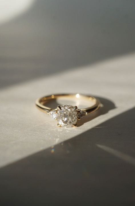 Heirloom Engagement Rings, Elegant Engagement Ring, Pear Shaped Diamond Ring, Trilogy Engagement Ring, Salt Pepper Diamond, Timeless Engagement Ring, Round Solitaire Engagement Ring, Engagement Rings Cushion, Elegant Engagement Rings