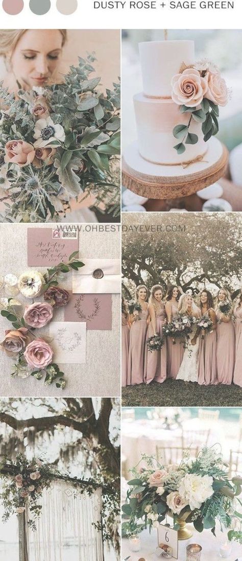 dusty rose and sage green wedding color ideas ...with wasabi green napkins as an accent. You can also use this pairing for stylish invitations bridesmaid dresses and much much more.Deep eggplant p...ifts dramatic draped fabric in the reception venue custom stationery and of course the flowers. This color palette works equally well for an after #blog.thewhitewedding.club #wedding-colors-july #weddings Rose And Sage Wedding, Sage Wedding Colors, Sage Green Wedding Colors, Wedding Color Scheme, Wedding Color Ideas, Green Wedding Colors, Sage Wedding, Dusty Rose Wedding, Sage Green Wedding