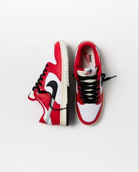 Nike Dunk Low Retro Premium Chicago Split Nike Dunk Low, Fashion Streetwear, Dunk Low, Nike Dunk, Nike Dunks, Split, Chicago, Nike, Sneakers