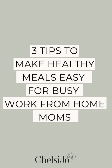 3 Tips to Make Healthy Meals Easy For Busy Work-From-Home Moms | chelsijo.co | The Systemize Your Life Podcast | Here are 3 quick tips on how I make healthy meals happen on the fly. I also share the repeat grocery list I reuse week after week that my husband and I both know like the back of our hands. Plus I gave you access to my own personal clean-eating meal plan that adapts to the whole family!! Holiday Grocery List, Healthy Meals Easy, Clean Carbs, Healthy Meal Ideas, Meals Easy, Clean Eating Meal Plan, Good Time Management, Steps To Success, Free Workbook