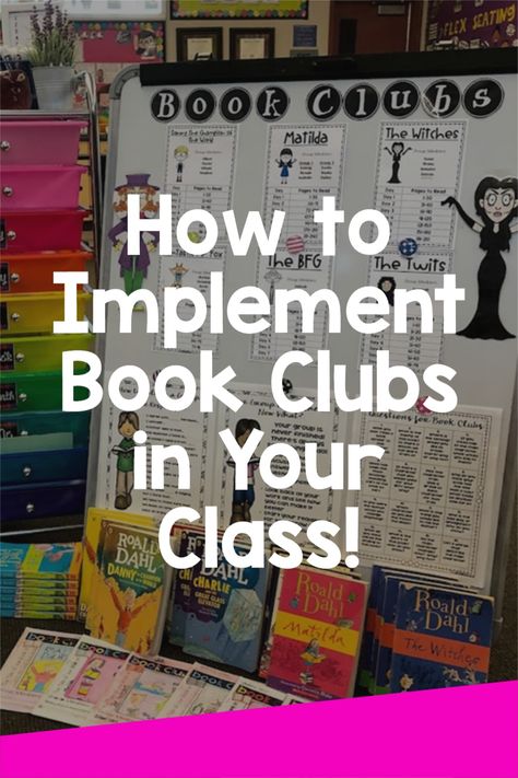 Ignite the love of reading and bring the excitement back to your classroom with the power of book clubs! Our book club resource provides step-by-step instructions on how to implement book clubs in your class and maximize their impact. From selecting the right books and finding the right format, to setting expectations and managing participation, try it out today and watch your students discover a whole new world of learning! Book Club Classroom, 1st Grade Book Club, Elementary Book Club Activities, 3rd Grade Book Club, First Grade Book Club, Third Grade Book Clubs, Classroom Book Clubs, First Grade Books, The Twits