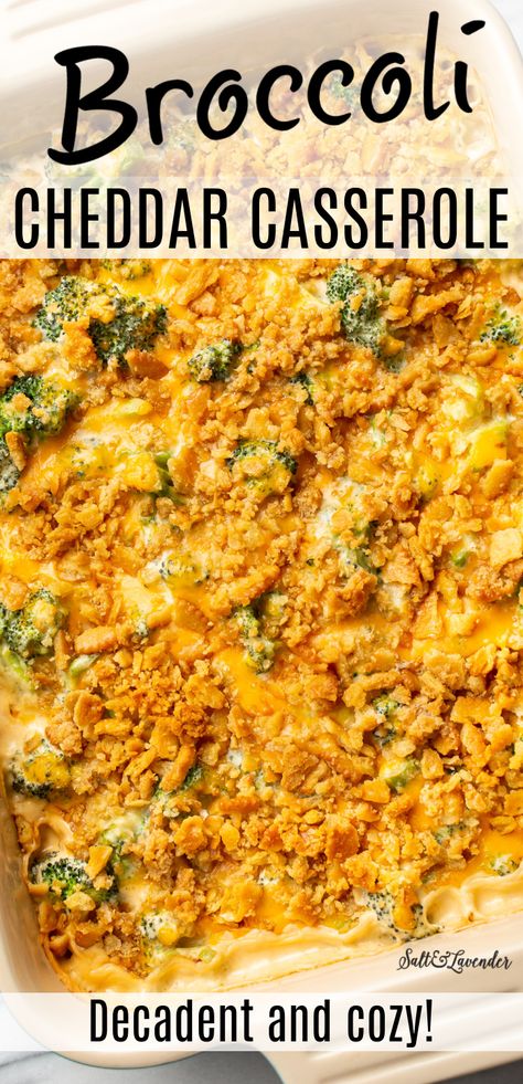 This broccoli cheddar casserole recipe is rich, cheesy, and even the pickiest of eaters will devour it! It's perfect to make on a busy weeknight but special enough for a holiday side dish. Broccoli Casserole Vegan, Vegan Broccoli Casserole, Broccoli Cheddar Casserole, Crispy Broccoli, Broccoli Casserole Recipe, Cheesy Broccoli Casserole, Vegan Broccoli, Broccoli Recipes Casserole, Broccoli Cheese Casserole