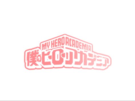 Mha App Icons, Mha Logo, Bnha Manga, Phone Icons, Phone Stuff, Title Card, Phone Icon, Pink Logo, Hero Academia Characters