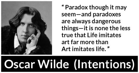 Oscar Wilde about life (“Intentions”, 1891) Quote About Life, Oscar Wilde Quotes, Oscar Wilde, So True, About Life, Meant To Be, Poetry, Life Quotes, Feelings