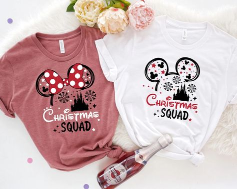 31 Amazing Matching Disney Family Shirts Disney Shirts For Christmas, Disney Shirts For Family Christmas, Disney Christmas Shirts Family, Disney Christmas Trip, Christmas Disney Outfits, Magic Kingdom Christmas, Family Disney Shirts Matching, Disney Family Shirts, 2023 Ideas