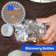 Discovery Bottles {Playing With Baby, Day 16} - finddailyjoy.com Playing With Baby, Discovery Bottles, Babysitting Fun, Vision Therapy, Adaptive Equipment, Sensory Rooms, Physical Education Games, Learn Crafts, Water Beads