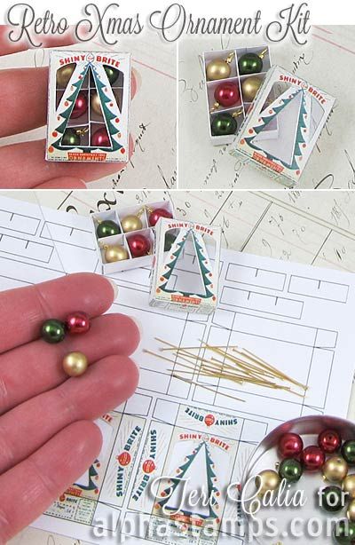 Minature Christmas Diy, Miniature Christmas Diy, Dollhouse Christmas Diy, Miniature Christmas Printables, Diy Christmas Miniatures, Christmas Miniatures Diy, Dollhouse Holiday, Christmas Miniatures, Christmas Beads