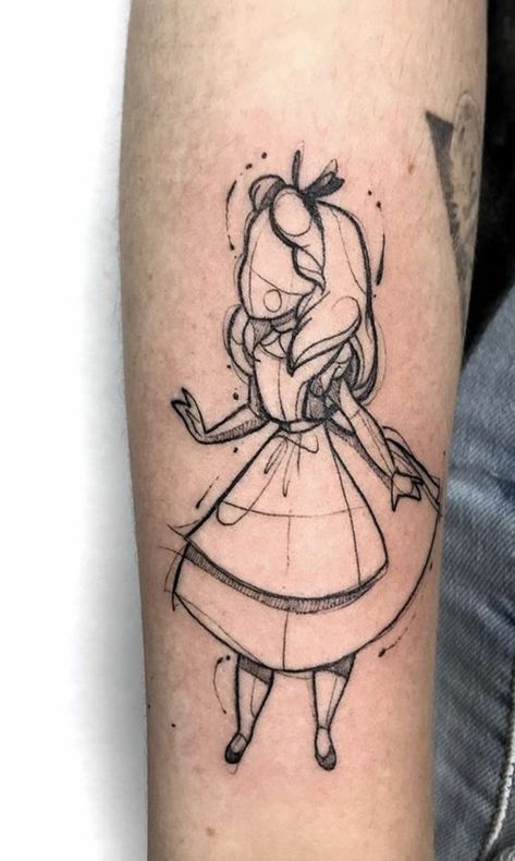 Wonderland Tattoo Ideas, Alice In Wonderland Tattoo Ideas, Frida Tattoo, Alice In Wonderland Tattoo, Tim Burton Tattoo, Alice And Wonderland Tattoos, Mom Tattoo Designs, Wonderland Tattoo, Geometric Tattoo Design