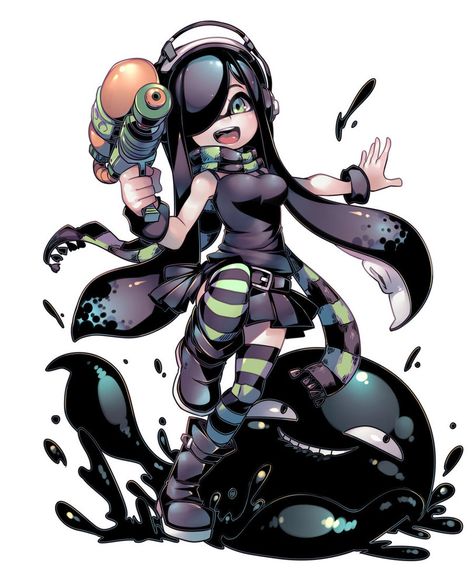 Aria Wintermint, Crawling City, Inkling Girl, Splatoon 2 Art, Splatoon Comics, Gamers Anime, Chica Anime Manga, Splatoon, Artist Inspiration