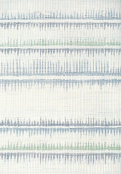 Blue And Green Wallpaper, Ny House, Rv Dreams, Natural Wallpaper, Thibaut Wallpaper, Dining Room Wallpaper, Boys Bathroom, Linear Pattern, Powder Bath