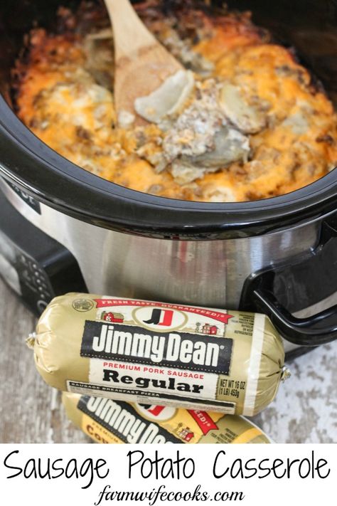 Jimmy Dean Sausage Recipes, Sausage Potato Casserole, Ground Sausage Recipes, Family Running, Pork Sausage Recipes, Sausage Crockpot, Sausage Recipes For Dinner, Jimmy Dean Sausage, Sausage Potato