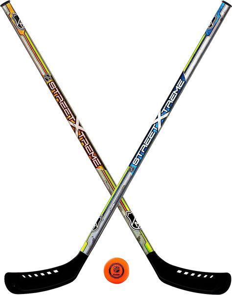 Franklin Sports NHL Kids Street Hockey Stick Set - Includes (2) Youth Street Hockey Sticks + (1) Outdoor Roller Hockey Ball - Perfect Hockey Starter Set for Kids, Back to School Hockey Ball, Hockey Kids, Street Hockey, Roller Hockey, Hockey Sticks, Hockey Equipment, Hockey Stick, Kids Items, Sports Cycle