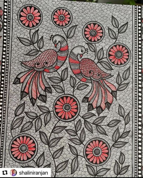 Madhubani Paintings Peacock, Gond Painting, Modern Art Canvas Painting, Kalamkari Painting, Boho Art Drawings, Mandala Art Therapy, Pichwai Paintings, Mandala Art Lesson, Madhubani Art