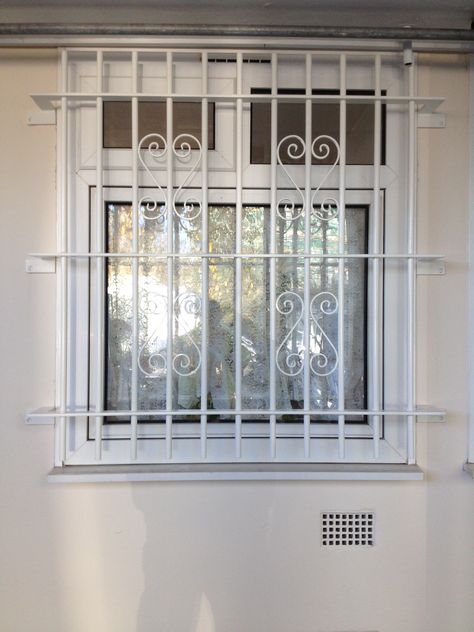 RSG2000 Designed Window Bar fitted externally to this window on a residential property in Walthamstow Window Bars Design, Window Railing, Bars Design, Window Grill Design Modern, Window Bars, Balcony Grill, Balcony Grill Design, Window Grill Design, Window Grill