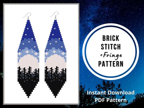 Star Seed, Earrings Pattern, Beadwork Designs, Beaded Earrings Tutorials, Beaded Earring, Seed Beading, Beading Jewelery, Brick Stitch Earrings, Brick Stitch Pattern