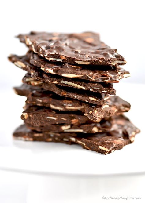 12 of the Best Easy Chocolate Bark Recipes to Make in Minutes – Parade Dark Chocolate Almond Bark, Almond Bark Recipes, Chocolate Bark Recipe, Dark Chocolate Almonds, Almond Bark, Bark Recipe, Chocolate Almond, Chocolate Bark, Homemade Candies