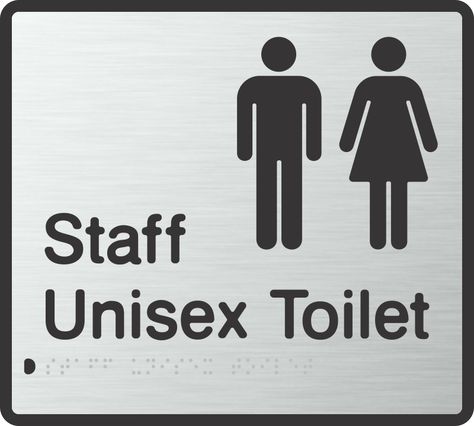 Staff Unisex Toilet Sign  http://braillesigndistributors.com.au/sign/staff-unisex-toilet-sign-3/ Staff Only Sign Design, Staff Only Signage, Logo Toilet, Toilet Logo, Rest Room Signage Toilet Signs, Brass Toilet Sign, Unisex Toilets, Unisex Toilet Sign, Toilet Sign