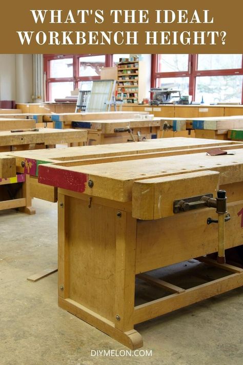 What's The Ideal Workbench Height Workbench Height, Woodworking Workshop, Woodworking Shop, Workbench, Storage Chest, Woodworking, Furniture, Home Decor, Home Décor