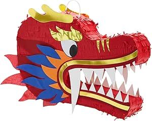 Dragon Pinata, Dragon Birthday Party, Halloween Pinata, Dragon Birthday Parties, Dragon Chino, Chinese New Year Party, New Year Decorations, New Year's Party Decorations, Dragon Birthday