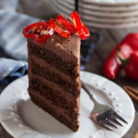 Chocolate Cake with Mexican Chocolate Frosting Mexican Chocolate Cake, Chocolate Frosting Recipes, Spiced Chocolate, Mexican Chocolate, Chocolate Crust, Decadent Chocolate Cake, Wedding Cake Flavors, Chocolate Layer Cake, Mini Cheesecakes