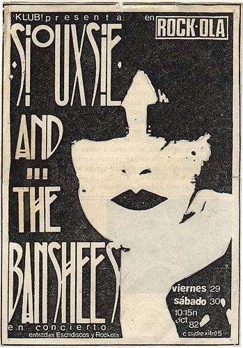 Siouxsie And The Banshees, Goth Music, Punk Poster, Arte Punk, Gig Poster, Concert Poster, Rock Posters, Gig Posters, Band Posters