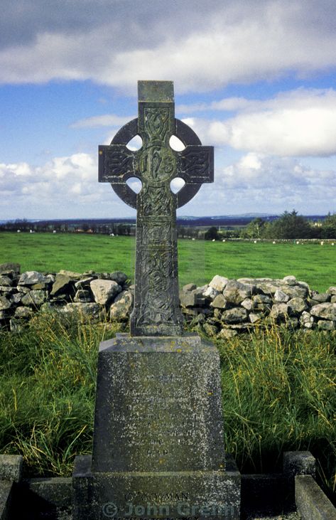 "Celtic Irish cross memorial in cemetery, County Clare, Ireland" by John Greim - $31.95 Celtic Cross Aesthetic, Irish Cemetery, Cross Aesthetic, Ireland Photos, County Clare Ireland, Irish Cross, Clare Ireland, Images Of Ireland, County Clare