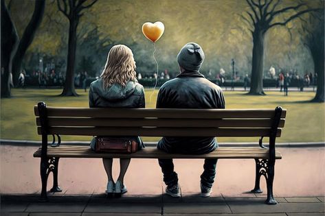 Photo sweethearts sitting on a park benc... | Premium Photo #Freepik #photo #boyfriend #couple-sitting #lovers #couple Two People On A Bench, Couple Sitting On Bench, Friend Sketches, Best Friend Sketches, Friends Sketch, Couple Sitting, Lovers Pics, Lovers Photos, Couple Holding Hands