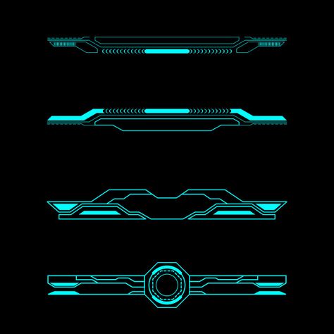 Futuristic elements header set interface control panel Premium Vector | Free Vector #Freepik #vector #freebackground #freeabstract-background #freeframe #freeabstract การออก��แบบ Ui Ux, Technology Design Graphic, Sci-fi Ui, Futuristic Elements, Background Frame, Desain Editorial, Game Interface, Game Ui Design, Technology Design