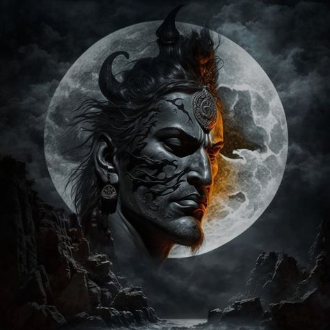 The lord shiva rudra avatar inside the full moon night version . Lord Shiva Rudra Avatar, Shiva Rudra Avatar, Rudra Avatar, Full Moon Night, Moon Night, The Full Moon, Lord Shiva, Full Moon, Shiva