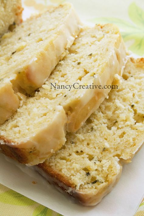 Lemon-Zucchini Loaf with Lemon Glaze Lemon Zucchini Loaf, Zucchini Loaf, Lemon Zucchini Bread, Lemon Zucchini, Breakfast And Brunch, Lemon Loaf, Lemon Glaze, Think Food, Zucchini Bread