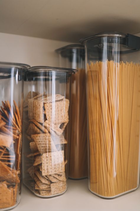 Affordable Pantry Organization: Before + After - Kelly in the City Pantry Containers, Pantry Organisation, Kelly In The City, Cereal Containers, Container Ideas, House Organisation, Herbal Apothecary, Sparks Joy, Clever Storage