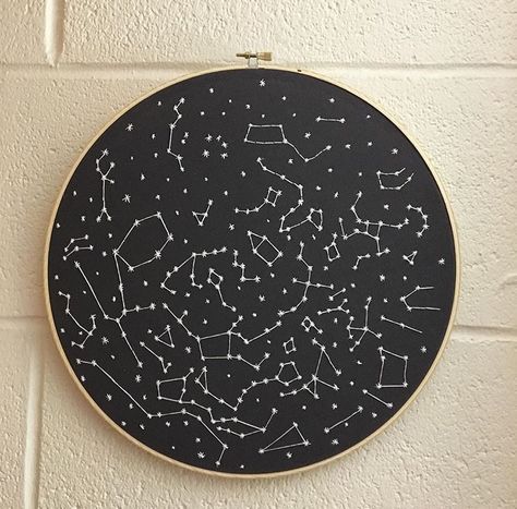 Astronomy Embroidery Patterns, Constellation Embroidery Pattern, Embroidery Constellation, Astronomy Embroidery, Constellations Embroidery, Constellation Embroidery, Books Embroidery, Constellation Quilt, Constellation Decor