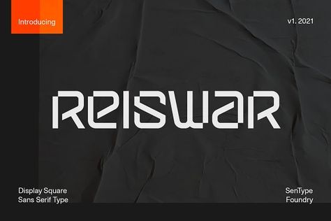 Reiswar - Display Square Sans Serif by sentype on @creativemarket Trending Fonts, Cute Typography, Business Fonts, Geometric Font, Latest Fonts, Modern Sans Serif Fonts, Modern Sans Serif, Commercial Fonts, Font A