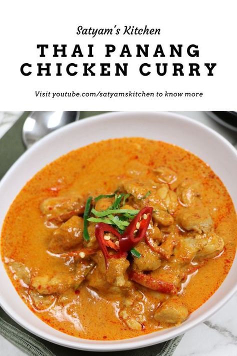 Red Curry Paste Chicken, Chicken Curry Thai, Chicken Panang Curry Recipe, Chicken And Coconut Milk, Panang Curry Chicken, Panang Chicken, Thai Red Curry Chicken, Thai Panang Curry, Panang Curry Recipe