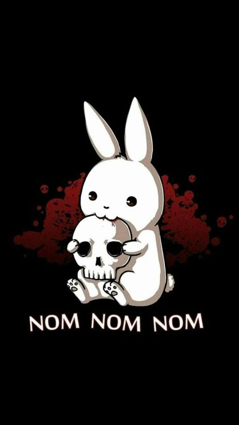 The easter bunny is real....human souls aren't... Zombie Bunny, Tekken 2, Evil Bunny, Killer Bunny, Kawaii Items, Nerdy Shirts, Images Kawaii, Poses References, A Skull