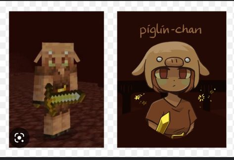 Minecraft Piglin, Minecraft Pig, Minecraft Mobs, Minecraft Anime, Minecraft Art, Minecraft Fan Art, Really Funny Memes, Cute Cartoon Wallpapers, Cartoon Wallpaper