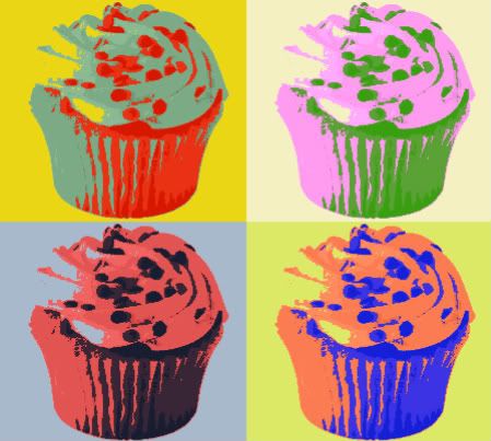 Pop Art The Best Cupcakes, Food Paintings, Pop Art Food, Hummingbird Bakery, Best Cupcakes, 8th Grade Art, Basic Painting, Art Periods, Cupcake Art