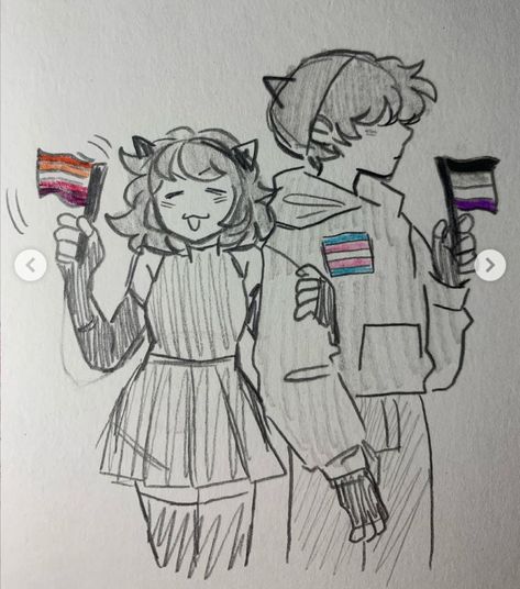 Pride Drawing Base, Holding Pride Flag Pose Reference, Holding Flag Pose Drawing, Spicy Drawing Poses Couple Base, Hard Drawings, People Holding Hands, Cute Reptiles, Queer Art, Sketchbook Inspiration