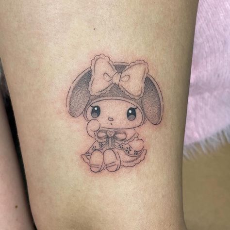 . ݁₊ ⊹ . ݁ custom kuromi + my melody ݁ . ⊹ ₊ ݁. for the cutest besties, asia and sakura ..< ✿ i’m currently filling up my schedule for june at @slowstainstudio <3 emaiI for a quote! pls refer to my “how to book” highlight for all relevant booking info :3 tyyyyy & ilyyyyy ✿ #tattoo #tattooshop #tattooartist #tattooart #tattooideas #tattoogirl #finelinetattoo #stipple #losangeles #losangelestattoo #latattooartist #queertattooartist #femaletattooartist #cutetattoo #pinterest #sanrio #sanriotatto... My Melody Tattoo Ideas, My Melody Tattoo, Melody Tattoo, Nana Tattoo, Grunge Tattoo, Hello Kitty Tattoos, Kuromi My Melody, Kawaii Tattoo, Simple Tattoo Designs